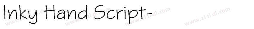 Inky Hand Script字体转换